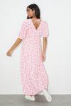 Dorothy Perkins Maddie Pink Spot Tiered Midi Dress thumbnail 3
