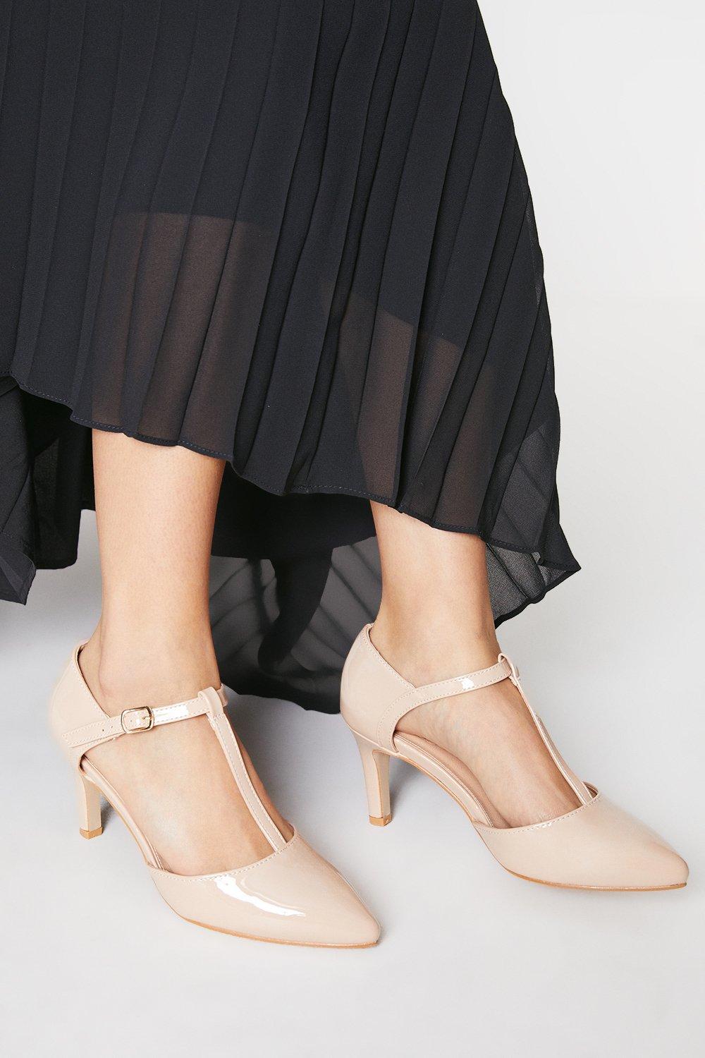 Blush wide store fit heels