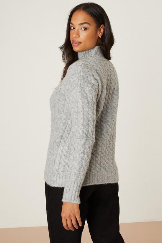 Dorothy Perkins High Neck All Over Cable Jumper 3