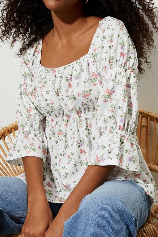 Dorothy Perkins Floral Square Neck Tiered Top 4
