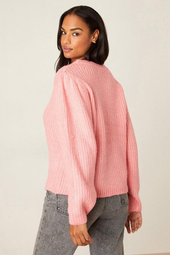 Dorothy Perkins Pink Balloon Sleeve Knitted Jumper 3