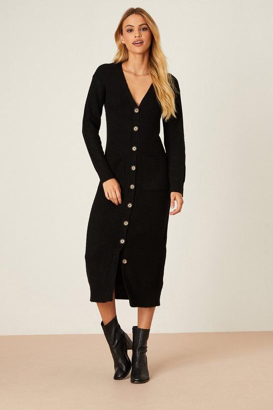 Dorothy Perkins Button Through Knitted Midi Dress 1