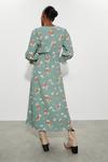 Dorothy Perkins Khaki Floral Print Wrap Midi Dress thumbnail 3