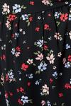 Dorothy Perkins Curve Black Floral Wrap Mini Dress thumbnail 5