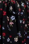 Dorothy Perkins Curve Black Floral Shirred Wrap Midi Dress thumbnail 5