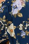 Dorothy Perkins Curve Navy Floral Shirred Midi Dress thumbnail 5