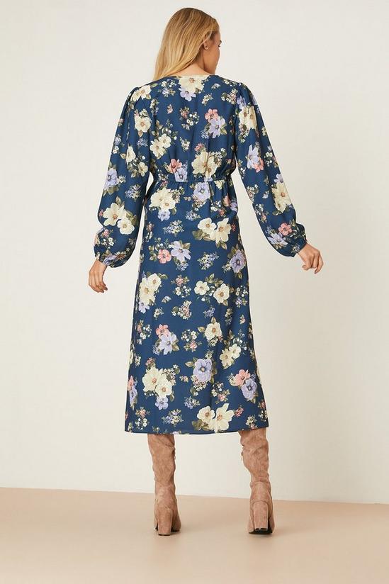 Dorothy Perkins Maternity Navy Floral Midi Dress 3