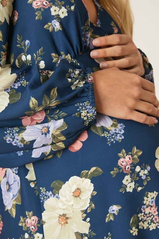 Dorothy Perkins Maternity Navy Floral Midi Dress 5