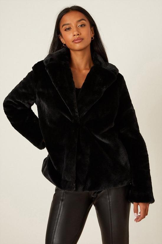 Dorothy Perkins Petite Luxe Plush Faux Fur Coat 1