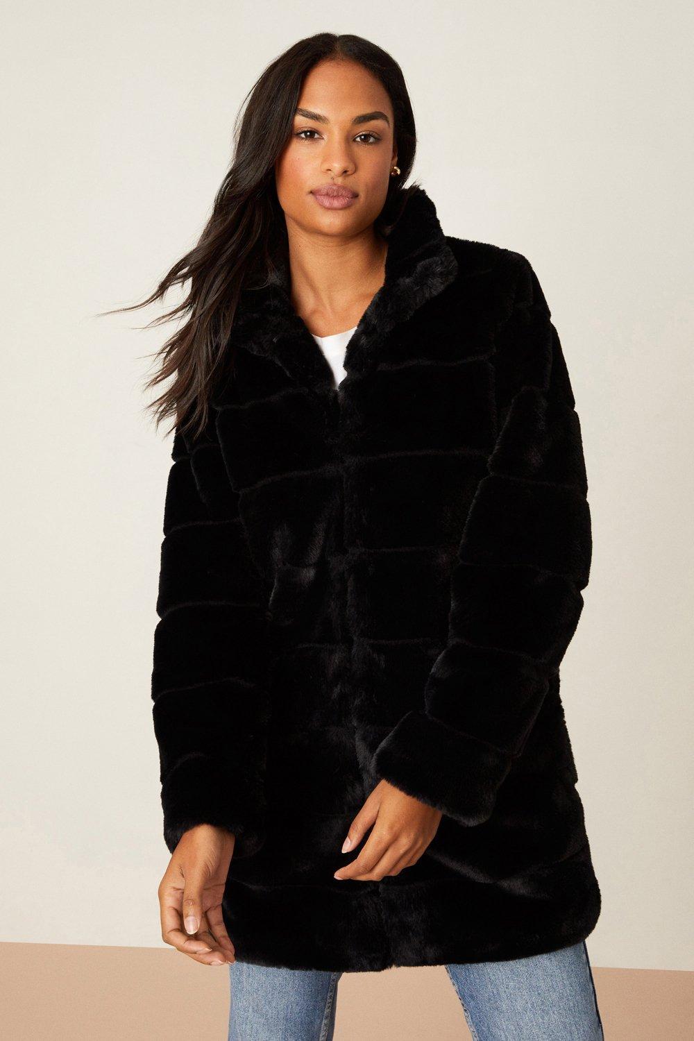 Jackets Coats Luxe Longline Faux Fur Coat Dorothy Perkins