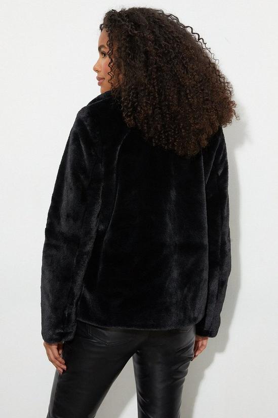 Dorothy Perkins Short Luxe Plush Faux Fur Coat 3
