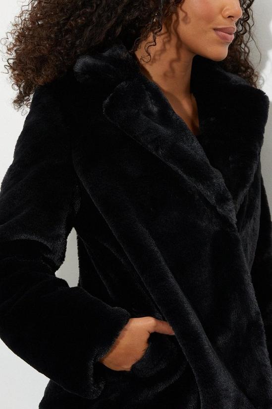 Dorothy Perkins Short Luxe Plush Faux Fur Coat 4