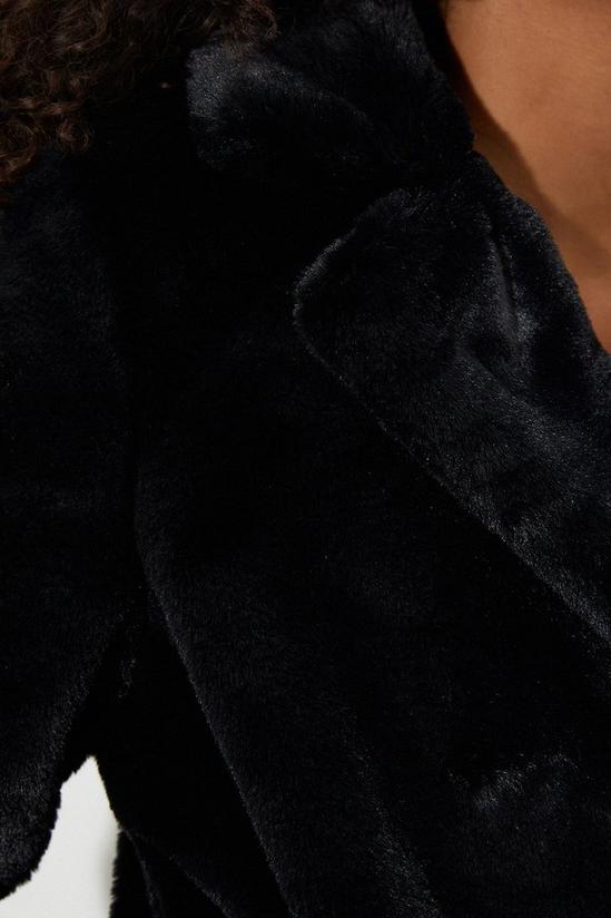 Dorothy Perkins Short Luxe Plush Faux Fur Coat 5