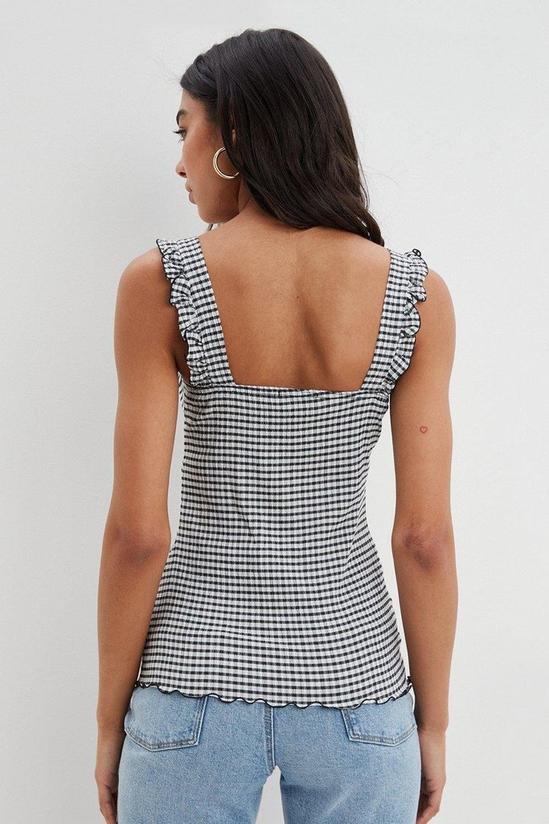 Dorothy Perkins Gingham Frill Detail Cami Top 3