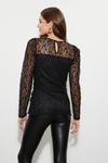 Dorothy Perkins Ruched Front Lace Long Sleeve Top thumbnail 3
