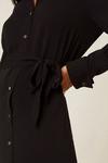Dorothy Perkins Petite Black Midi Shirt Dress thumbnail 4