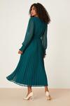 Dorothy Perkins Green Textured Pleated Midi Dress thumbnail 3