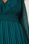 Dorothy Perkins Green Textured Pleated Midi Dress thumbnail 4