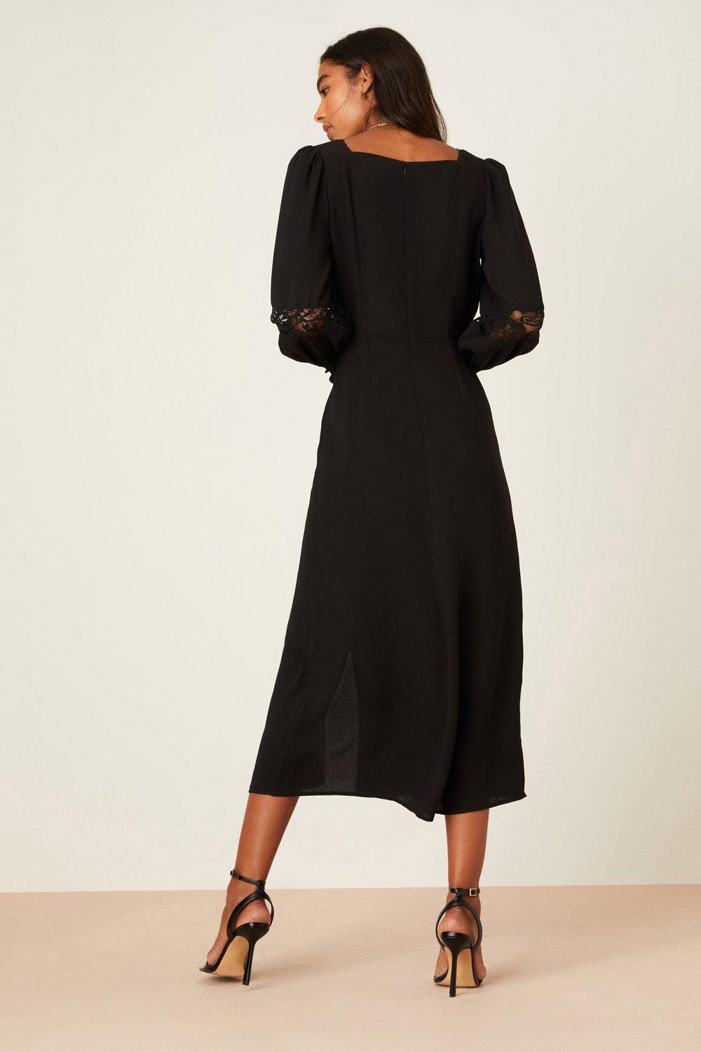 Dorothy perkins black midi 2025 dress