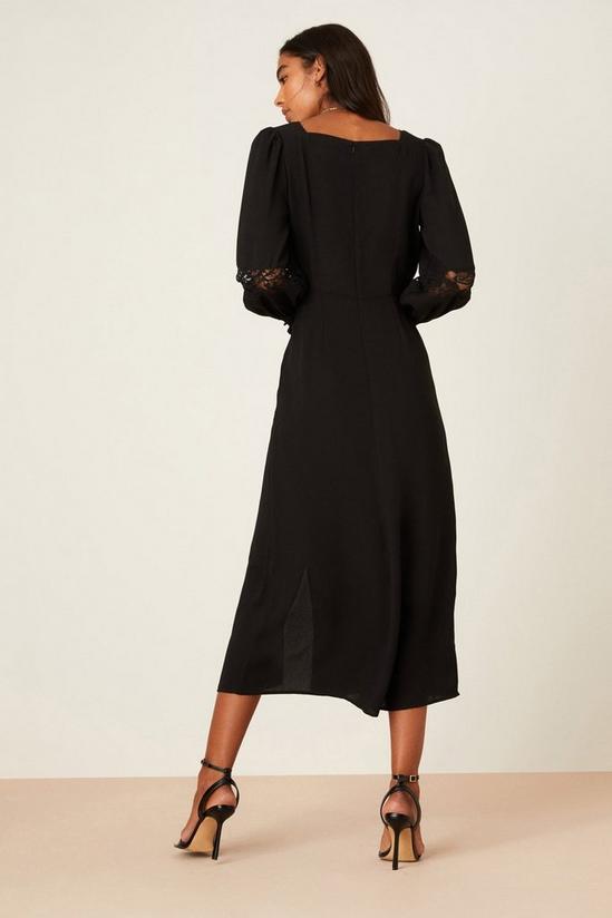 Dorothy Perkins Black Lace Detail Midi Dress 3