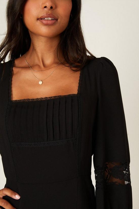 Dorothy Perkins Black Lace Detail Midi Dress 4