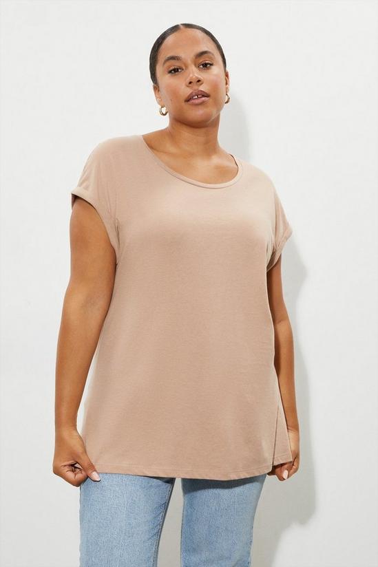 Dorothy Perkins Curve 2 Pack Roll Sleeve T-shirt 3