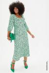 Dorothy Perkins Isla Green Ruffle Square Neck Midi Dress thumbnail 2