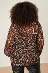Dorothy Perkins Curve Leopard Chiffon Long Sleeve Blouse thumbnail 3