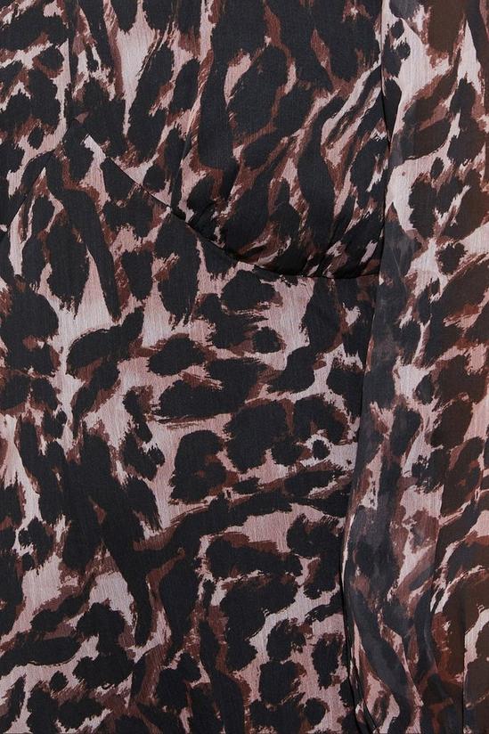 Dorothy Perkins Curve Leopard Chiffon Midaxi Dress 5