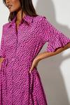 Dorothy Perkins Petite Pink Animal Shirt Dress thumbnail 4