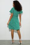 Dorothy Perkins Petite Green Spot Mini Dress thumbnail 3