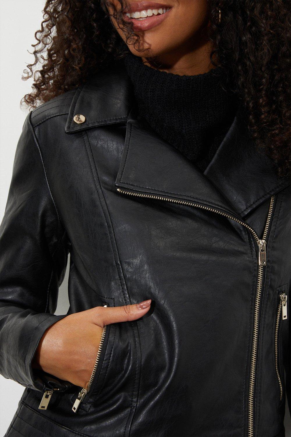 Dorothy perkins leather look jacket sale