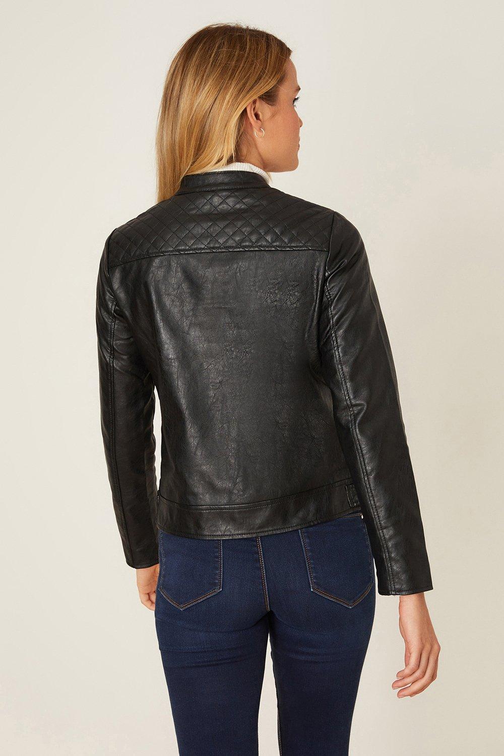 Ladies leather shop jackets dorothy perkins