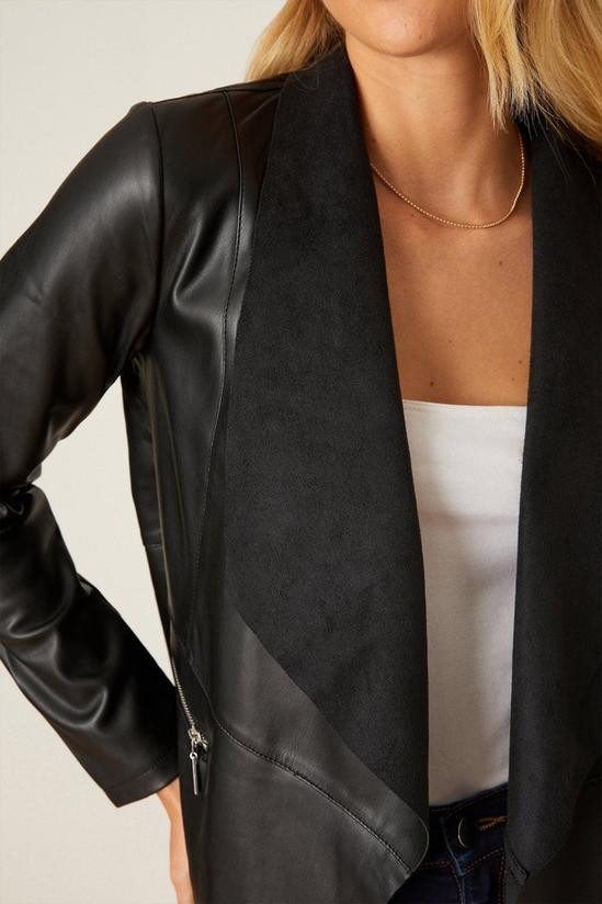 Dorothy Perkins Faux Leather Waterfall Jacket 4