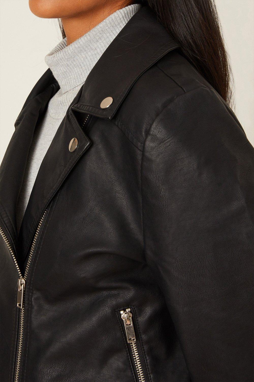 Dorothy perkins shop petite leather jacket