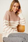 Dorothy Perkins Stripe Cable Knitted Jumper thumbnail 1