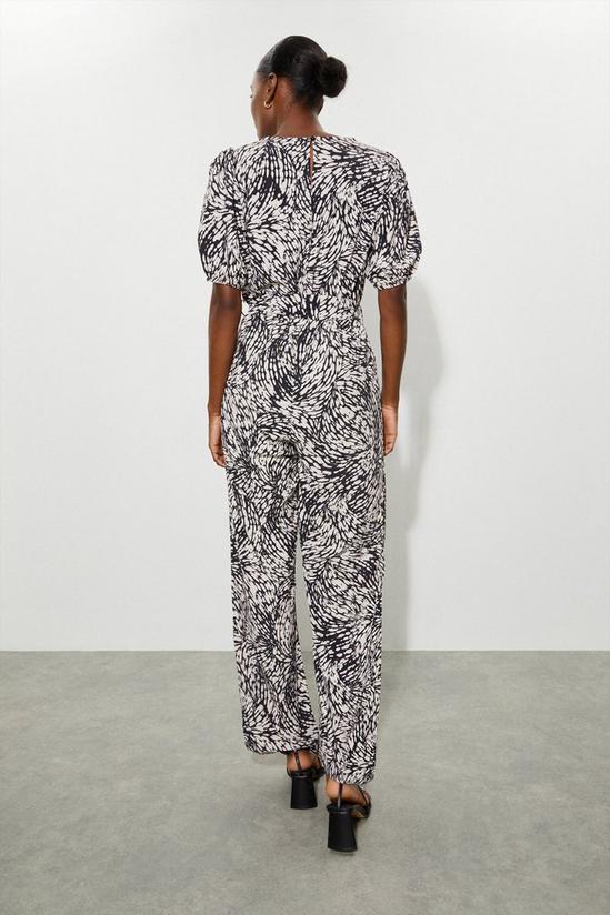 Dorothy Perkins Mono Abstract Print Belted Jumpsuit 3