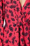 Dorothy Perkins Petite Red Floral Printed Midi Dress thumbnail 2