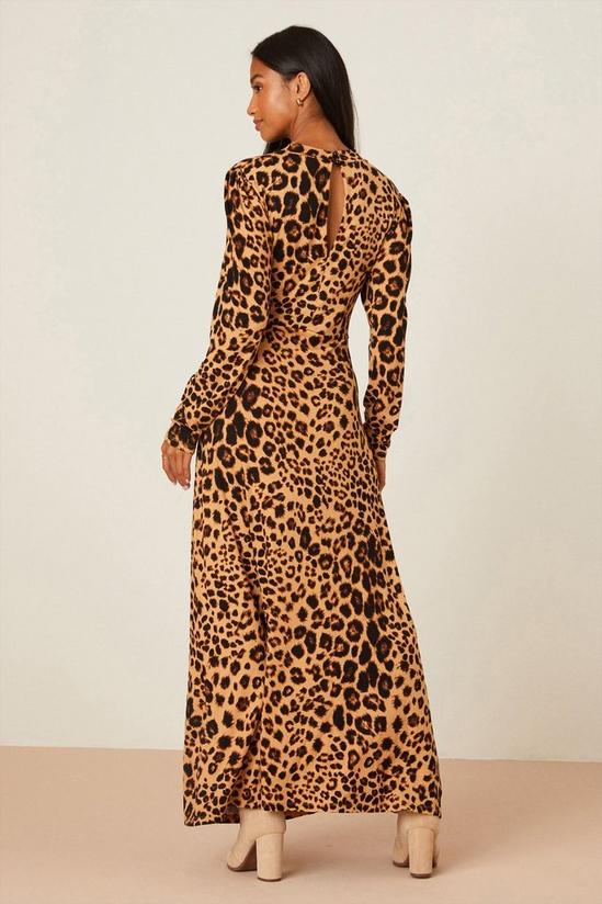 Dorothy Perkins Petite Animal Printed Keyhole Midi Dress 3