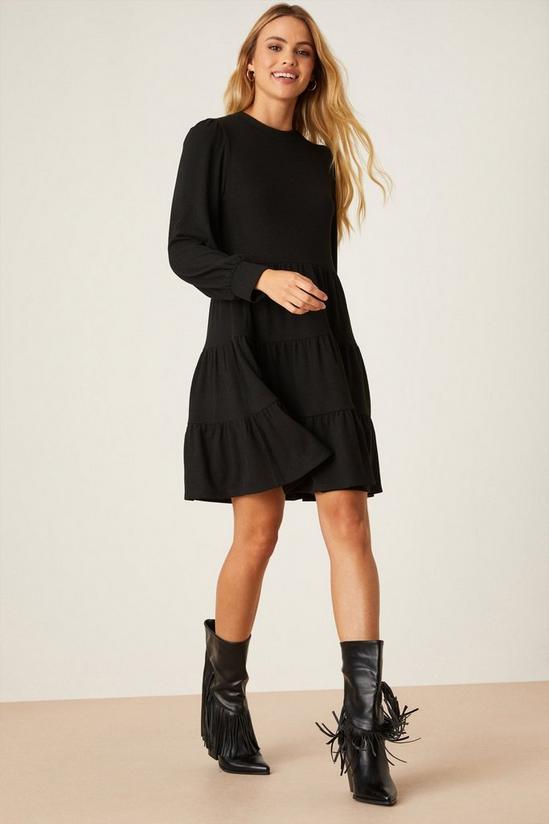 Dorothy Perkins Black Soft Touch Tiered Mini Dress 2