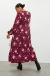 Dorothy Perkins Curve Floral Long Sleeve Kitty Dress thumbnail 3