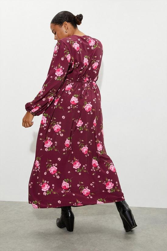 Dorothy Perkins Curve Floral Long Sleeve Kitty Dress 3