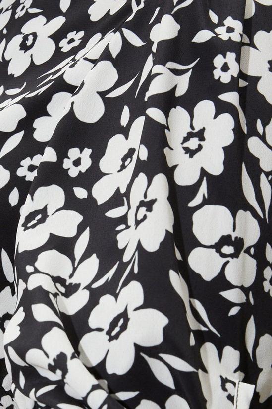 Dorothy Perkins Curve Floral Tie Sleeve Midi Dress 5