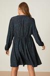 Dorothy Perkins Curve Spot V Neck Long Sleeve Mini Dress thumbnail 3