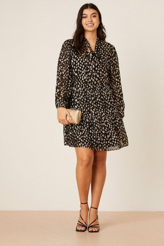 Dorothy Perkins Curve Leopard Chiffon Smock Mini Dress 2