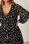 Dorothy Perkins Curve Star Jacquard Chiffon Mini Dress thumbnail 4