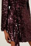 Dorothy Perkins Tall Burgundy Sequin Wrap Mini Dress thumbnail 5