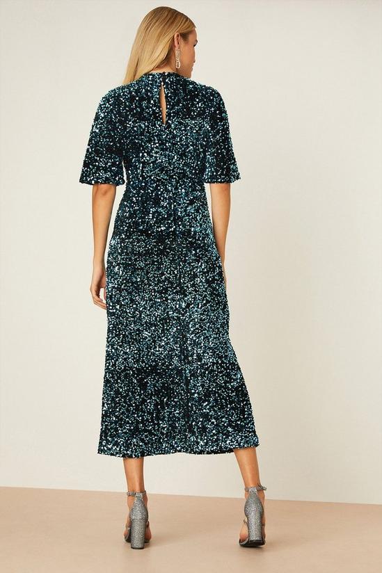 Dorothy Perkins Tall Wrap Skirt Velvet Sequin Midi Dress 3