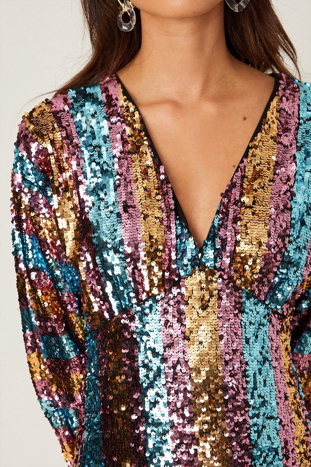 Multi coloured 2025 sequin dress