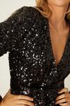 Dorothy Perkins Multi Sequin Wrap Belted Midi Dress thumbnail 4
